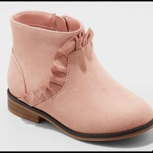 Toddler 7 girl Blush boots worn once